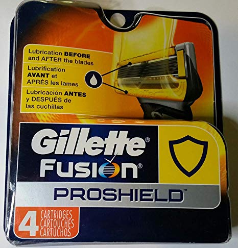 Gillette Fusion Proshield Refill Cartridges 4 Count -Made in USA