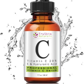 The BEST ORGANIC Vitamin C Serum for Face with Hyaluronic Acid 20 C  E Professional Topical Facial Skin Care Helps Repair Sun Damage Fade Age Spots Dark Circles Wrinkles and Fine Lines -1 oz