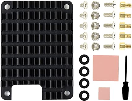 Dedicated Aluminum Heatsink for Raspberry Pi Compute Module 4 (CM4), Notched for Antenna