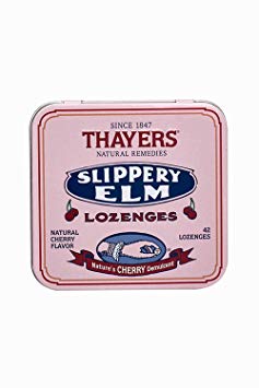 Thayers Slippery Elm Lozenges, Cherry, 42 Count