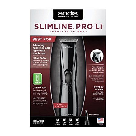 Andis Barber Grooming Cutting Black SlimLine Pro Li T-Blade Trimmer CL-32475