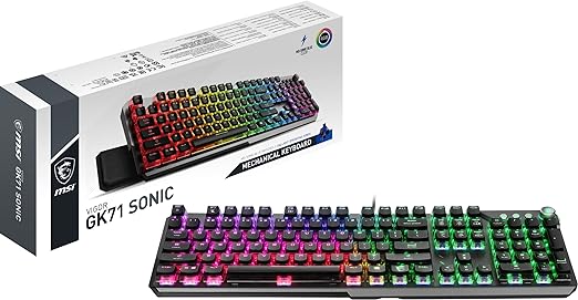 MSI Vigor GK71 Sonic Blue US Mechanical RGB Gaming Keyboard Sonic Blue Switches