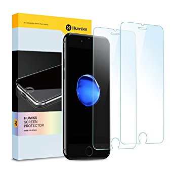 iPhone 7 6S 6 Screen Protector, HUMIXX Eye-protection Blue Light Filter 9H Shockproof Anti-Scratch Ultra Thin Premium Tempered Glass Film for iPhone 7,6s,6 [2 Pack]