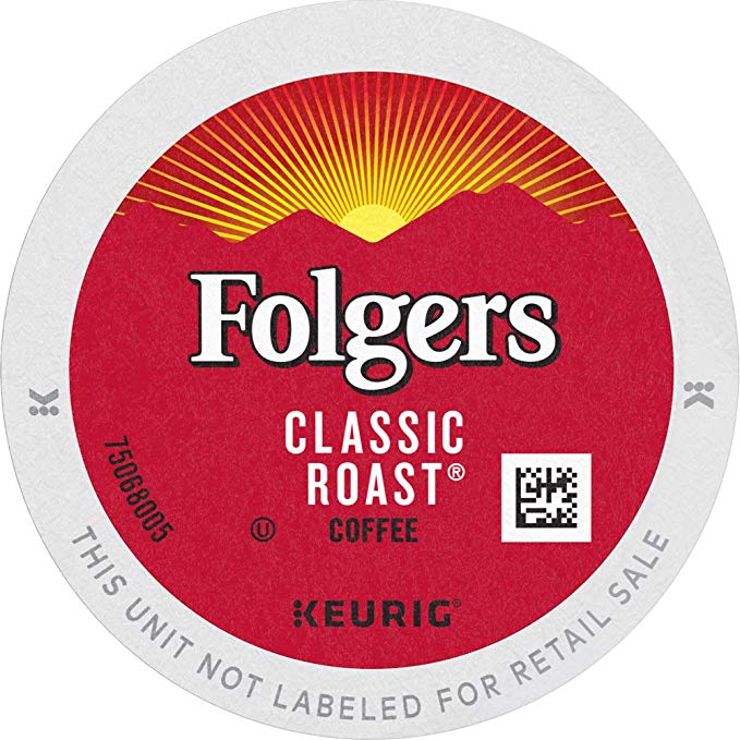 Folgers Classic Roast Medium Roast Coffee, 96 K Cups for Keurig Makers
