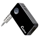 Cootree R210 Portable Car Bluetooth 40 Audio Music Streaming Receiver Adapter with Hands Free Calling and 35 mm Stereo Output for Iphone 6 6Plus 5S 5 4S Galaxy Note 4 3 2 S5 S4 S3iPadiPod and Google65292Sony65292LG  other Smartphones Bluetooth Devices Blackampwhite
