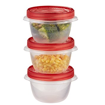 Rubbermaid TakeAlongs 2 Cup Twist & Seal Food Storage Container, 3 Pack