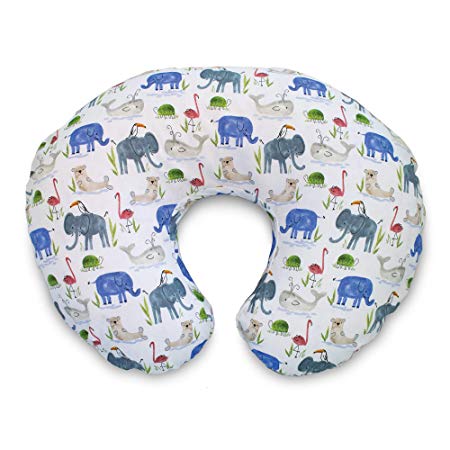Boppy Cotton Blend Nursing Pillow and Positioner Slipcover, Watercolor Animals