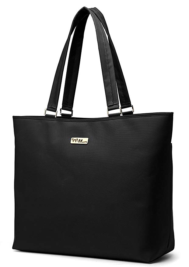 NNEE 13 13.3 Inch Water Resistance Nylon Laptop Tote Bag Computer Travel Carrying Bag - Black