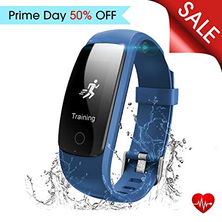 runme Fitness Tracker by Upgraded 2018 3rd Generation Activity Tracker, Sports Fitness Watch with Sleep and Heart Rate Monitor, IP67-rated Waterproof Smart Band with Pedometer for Smartphone