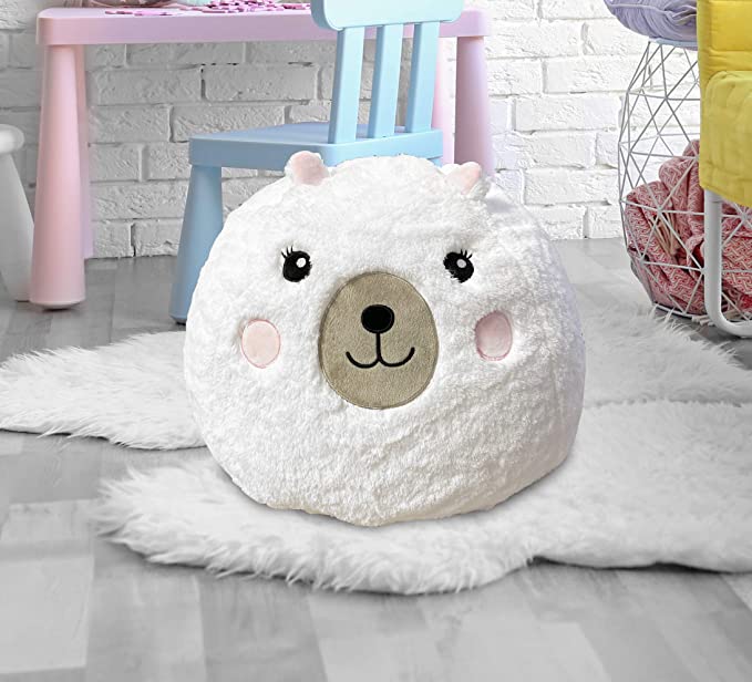 Beanbag For Kids: Soft And Comfortable Stuffed Bean Bag Chair For The Nursery, Cute Animal Design For Boys And Girls, Lux Plush Fabric, For Children Of All Ages 18’’ x 18’’ x 14’’ (Bear)