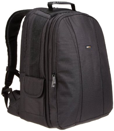 AmazonBasics DSLR and Laptop Backpack - Orange interior