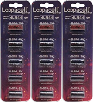 15 Loopacell Alkaline Battery 6V A544 4LR44 PX28A