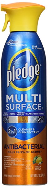 Pledge Multi Surface Antibacterial Cleaner Antibacterial Citrus Scent Aerosol Can 9.7 Oz