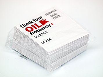 Oil Change/service Reminder Stickers 100 Stickers