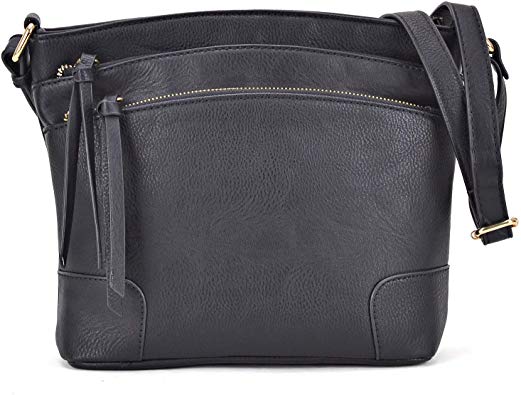 Dasein Women Multi Pockets Crossbody Messenger Bags Shoulder Purses and Satchels Handbags With Tassels