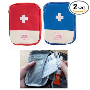 2-Pack Empty First Aid Pouch for Camping Travel from Zaptex