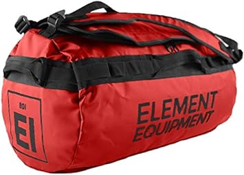 Element Equipment Trailhead Duffel Bag Shoulder Straps Waterproof Red Small
