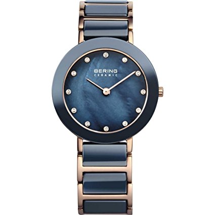 BERING Time 11429-767 Womens Ceramic Collection Watch with Stainless steel Band and scratch resistant sapphire crystal. Designed in Denmark.