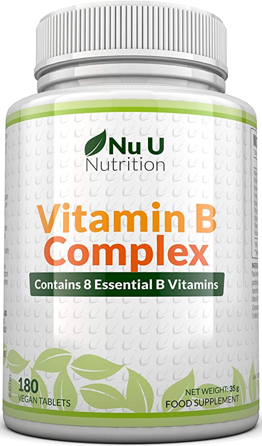 Vitamin B Complex 180 Tablets 6 Month Supply | Contains All 8 B Vitamins in 1 Tablet, Vitamins B1, B2, B3, B5, B6, B12, Biotin & Folic Acid | High Strength Vitamin B Complex | Vegetarian & Vegan