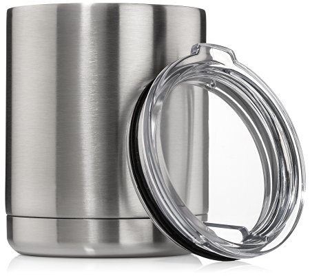 20 Below Stainless Steel Double-Wall Vacuum-Sealed 10oz.Tumbler With Clear Tight Fit Lid