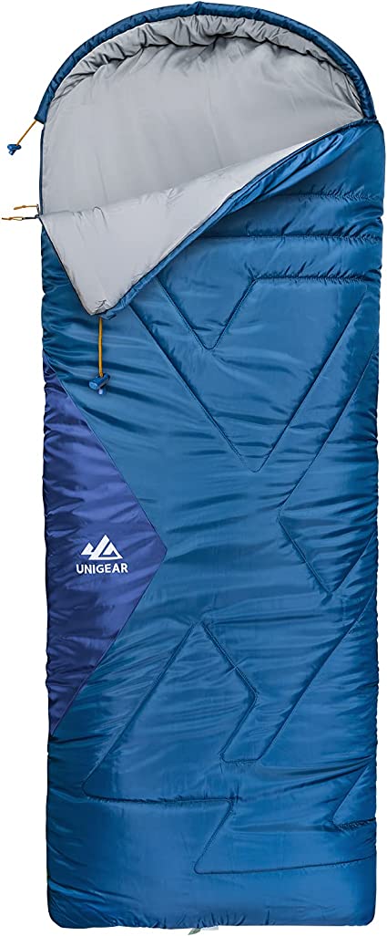 Unigear Camfy Bed 30°F Sleeping Bag – Premium Comfortable Sleeping Bag for Adults and Kids – Lightweight Portable for 3 Season Camping