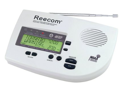 Unique 200 Hours Back-up Battery Life Time Standby Reecom R-1630C Weather Alert Radio with SAME Light Grey Display Event Message and Effective Time At a Glance EOM Detection 25 Event Memories