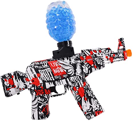 Electric Gel Bullet Blaster for Kids with Gel Ball Water Gel Beads for Outdoor Activities Game Toy Gun for Boys and Girls Ages 12 , Red