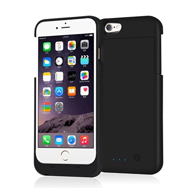 iPhone 6 / 6s Battery Case, MAXNON Ultra Slim Rechargeable Protective Extended Battery Charging Case with 3200mAh Capacity [Apple MFi Certified] for iphone (4.7 inch)(Black)