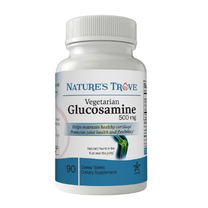 Vegetarian Glucosamine 500mg by Nature's Trove - 90 Coated Tablets