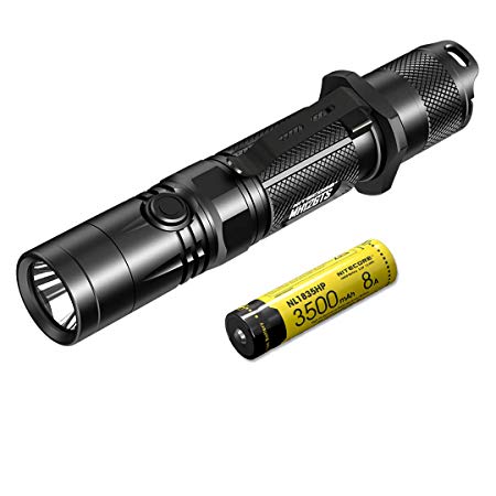 Nitecore MH12GTS 1800 Lumen Long Throw USB Rechargeable Flashlight, Black