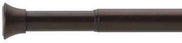 Umbra Chroma, 7/8” Adjustable Tension Curtain Rod, Extends from 36-54”, Auburn Bronze