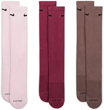 Nike Men`s Everyday Plus Cushioned Training Crew Socks 3 Pack