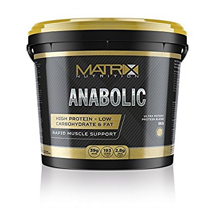 Matrix Nutrition Anabolic Protein Powder - Whey Protein Blend - 80% Protein - Muscle Mass Shake (Chocolate, 5KG)