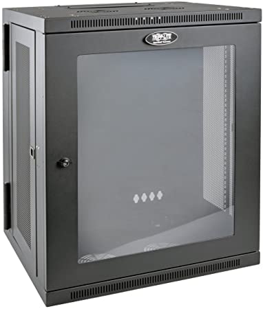 Tripp Lite 15U Wall Mount Rack Enclosure Server Cabinet with Acrylic Glass Window, Hinged, 20.5" Deep, Switch-Depth (SRW15USG)