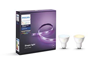 Philips Hue LightStrip Plus 2 m Colour Changing Dimmable LED Smart Kit With Ambience Dimmable LED Smart Spot Light