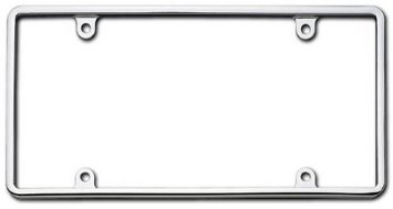 Cruiser Accessories 21330 Slim Rim, Chrome License Plate Frame
