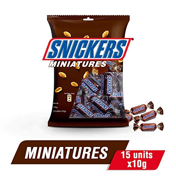 Snickers Peanut Filled Chocolate Miniatures, 150g Pouch