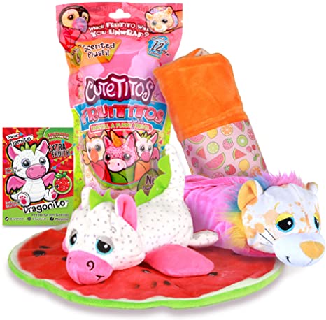 Basic Fun Cutetitos Fruititos - Surprise Stuffed Animals - Collectible Scented Plush - Series 4 - Great Gift for Girls & Boys