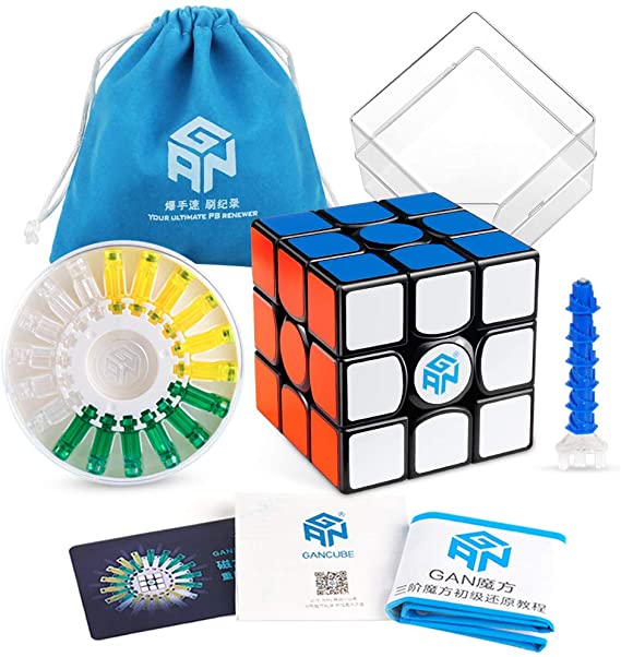 D-FantiX Gan 356 X Magnetic 3x3 Speed Cube Gan 356X Cube 3x3 Puzzle Toy Black (IPG v5 Version)