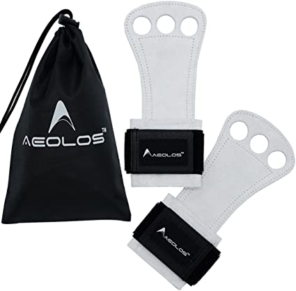 AEOLOS Leather Gymnastics Hand Grips-Great for Gymnastics,Pull up,Weight Lifting,Kettlebells and Cross Training