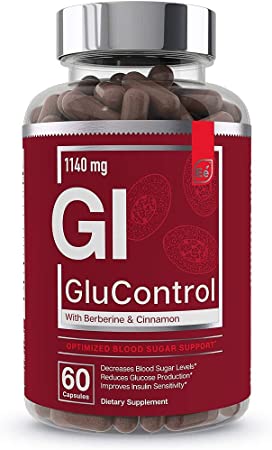 Blood Sugar Support Supplement with Ceylon Cinnamon and Berberine - Essential Elements GluControl | 60 Capsules