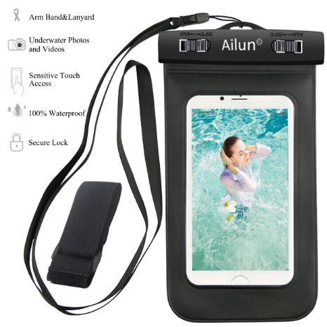 Waterproof iphone 6 caseArmbandAilun Bag universal for iPhone 6 Plus66s5s5cSamsung Galaxy S6EDGES5S4NOTE 432Nexus 654LG G43Xperia Z321for BoatingHikingSwimmingDivingBlack