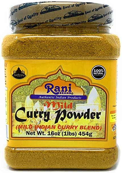 Rani Curry Powder Mild Natural 10-Spice Blend 1lb (16oz) ~ Salt Free | NO Chili or Peppers| Vegan | Gluten Friendly | Non-GMO | Indian Origin