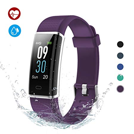 KALINCO Color Screen Fitness Trackers, Activity Tracker Heart Rate Monitor, IP68 Waterproof, Sleep Monitor, Pedometer Smart Watch for Kids,Men and Women