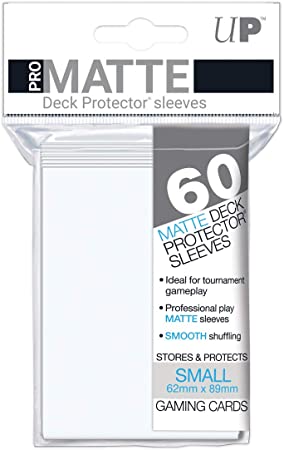 Ultra Pro PRO-Matte Small Deck Protector Sleeves for Yu-Gi-Oh and Cardfight Vanguard - White (60 ct.)