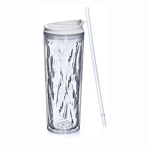 Cupture Crystal Click & Seal Shake Tumbler Cup for Hot or Cold Drinks - 22 oz (Clear Diamond)