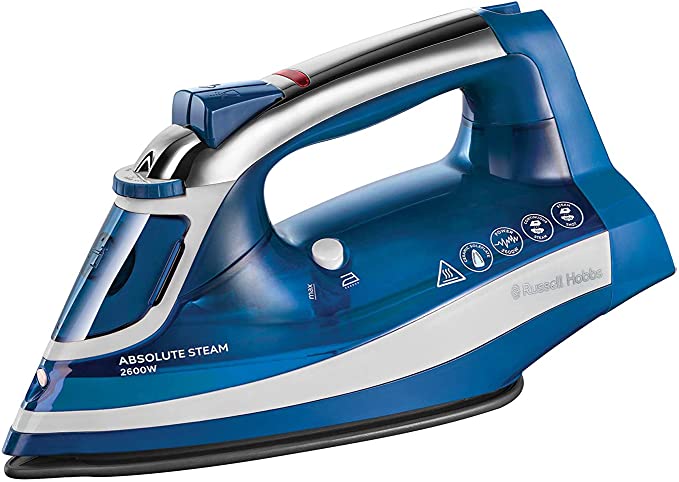 Russell Hobbs 25900 Absolute Steam Iron with Anti-Calc and Self Clean Functions, 2600 W