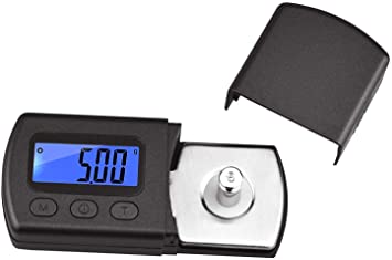 Flybiz Digital Turntable Stylus Force Scale Gauge Tester 0.01g High-Precision Blue LCD Backlight for Tonearm Phono Cartridge (black)