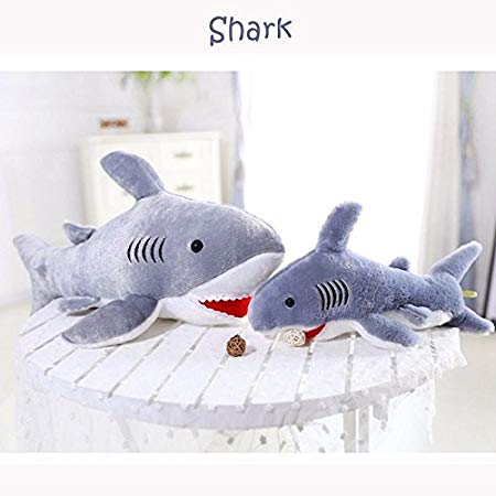 Zooarts Giant Shark Soft Plush Pillow Toy Stuffed Animals Back Cushion (Two Size to Choose) (50cm)