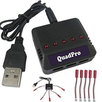Quadpro 5 in 1  Hubsan x4 Battery Charger for Quadcopter Drone Syma X5c X1,UDI 818a,DFD F180,Wltoys